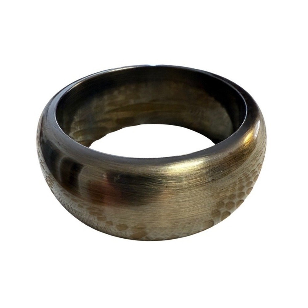 Bronze Wide Bracelet Bangle Nickel Free Brown About 2.5 Inch